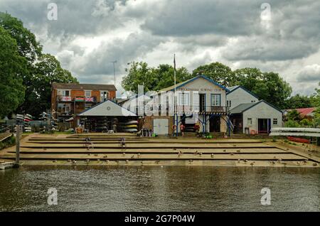 Twickenham Ruderclub auf Eel Pie Island, Twickenham, England Stockfoto