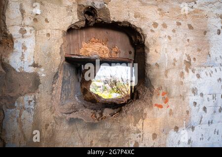 Verlassene Schule im Aley Distrikt Libanon Stockfoto