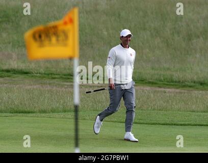 Kent, UK.15. Juli 2021; Royal St Georges Golf Club, Sandwich, Kent, England; The Open Championship Golf Tour, Runde 1; Adam Scott (AUS) am 11. Loch Kredit: Action Plus Sports Images/Alamy Live News Stockfoto