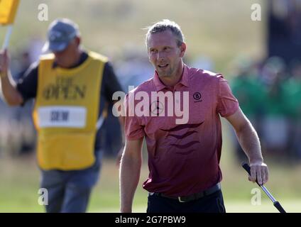 Kent, UK.15. Juli 2021; Royal St Georges Golf Club, Sandwich, Kent, England; die Open Championship Golf Tour, Runde 1; Marcel Siem (GER) am 11. Loch Credit: Action Plus Sports Images/Alamy Live News Stockfoto