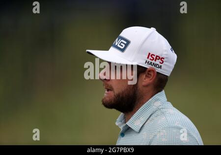 Kent, UK.15. Juli 2021; Royal St Georges Golf Club, Sandwich, Kent, England; The Open Championship Golf Tour, Runde 1; Tyrrell Hatton (eng) Credit: Action Plus Sports Images/Alamy Live News Stockfoto