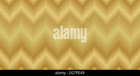 Abstrakte geometrische Muster traditionellen Gold Hintergrund. Luxus mit goldener Linie im Zick-Zack-Streifen. Vektorgrafik. Eps10 Stock Vektor