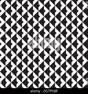 Nahtloser abstrakter Hintergrund mit geometrischem OP-Kunstmuster Stock Vektor