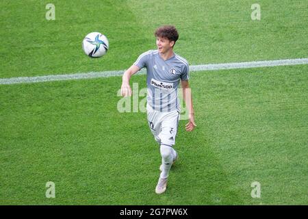 Warschau, Polen. Juli 2021. Kacper Skibicki von Legia gesehen während des UEFA Champions League First Qualifying Round Spiels zwischen Legia Warszawa und FK Bodo/Glimt im Marschall Jozef Pilsudski Legia Warsaw Municipal Stadium. (Endergebnis; Legia Warszawa 2:0 Bodo/Glimt) Credit: SOPA Images Limited/Alamy Live News Stockfoto