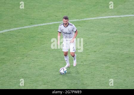 Warschau, Polen. Juli 2021. Mateusz Wieteska von Legia beim ersten Qualifikationsrunde-Spiel der UEFA Champions League zwischen Legia Warszawa und FK Bodo/Glimt im Marschall Jozef Pilsudski Legia Warsaw Municipal Stadium. (Endergebnis; Legia Warszawa 2:0 Bodo/Glimt) Credit: SOPA Images Limited/Alamy Live News Stockfoto