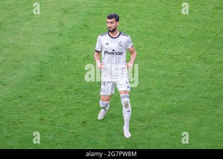 Warschau, Polen. Juli 2021. Mahir Emreli aus Legia, gesehen während des Spiels der UEFA Champions League First Qualifying Round zwischen Legia Warszawa und FK Bodo/Glimt im Marschall Jozef Pilsudski Legia Warsaw Municipal Stadium. (Endergebnis; Legia Warszawa 2:0 Bodo/Glimt) Credit: SOPA Images Limited/Alamy Live News Stockfoto