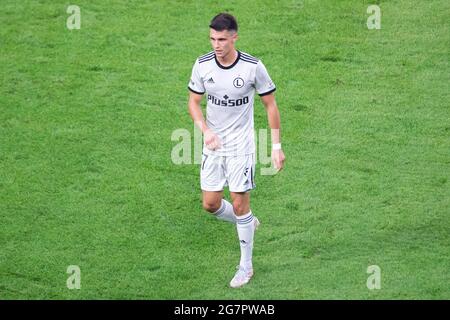 Warschau, Polen. Juli 2021. Bartosz Kapustka von Legia gesehen während des UEFA Champions League First Qualifying Round Spiels zwischen Legia Warszawa und FK Bodo/Glimt im Marschall Jozef Pilsudski Legia Warsaw Municipal Stadium. (Endnote; Legia Warszawa 2:0 Bodo/Glimt) (Foto: Mikolaj Barbanell/SOPA Images/Sipa USA) Quelle: SIPA USA/Alamy Live News Stockfoto