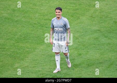 Warschau, Polen. Juli 2021. Josue Pesqueira von Legia gesehen während der UEFA Champions League First Qualifying Round Spiel zwischen Legia Warszawa und FK Bodo/Glimt im Marschall Jozef Pilsudski Legia Warsaw Municipal Stadium. (Endnote; Legia Warszawa 2:0 Bodo/Glimt) (Foto: Mikolaj Barbanell/SOPA Images/Sipa USA) Quelle: SIPA USA/Alamy Live News Stockfoto