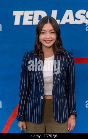 West Hollywood, USA. Juli 2021. Maia Shibutani nimmt am 15. Juli 2021 an der Premiere von „Ted Lasso“ in der zweiten Staffel von Apple im Pacific Design Center, West Hollywood, CA Teil.Quelle: Eugene Powers/Alamy Live News Stockfoto