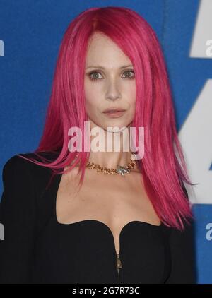 Los Angeles, USA. Juli 2021. Juno Temple kommt bei Apples TED LASSO-Premiere der Saison 2 an, die am Donnerstag, dem 17. Juli 2021, im Pacific Design CenterPacific Design Center in West Hollywood, CA, stattfand. (Foto: Sthanlee B. Mirador/Sipa USA) Quelle: SIPA USA/Alamy Live News Stockfoto