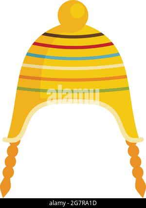 Peruanische Hutikone. Flache Abbildung des Peru hat Vektor-Symbol isoliert auf weißem Hintergrund Stock Vektor