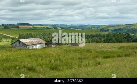 Hütte im Stobs Camp in der Nähe von Hawick. Das Stobs Camp ist ein Militär- und Internierungslager für deutsche Kriegsgefangene während des Ersten Weltkriegs. Stockfoto