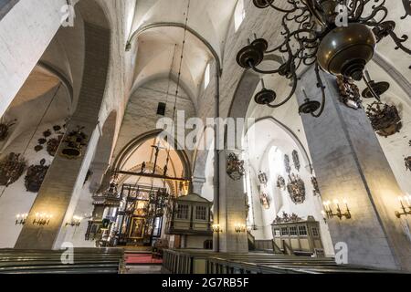 Tallinn, Estland. Im Inneren der St. Mary's Cathedral oder Toomkirik, einer estnischen evangelisch-lutherischen Kathedralkirche auf dem Toompea-Hügel Stockfoto