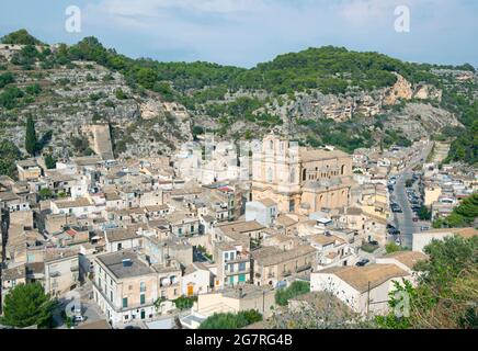 Chiesa Santa Maria La Nova, Ansicht von Scicli, Provinz Ragusa, Sizilien Stockfoto