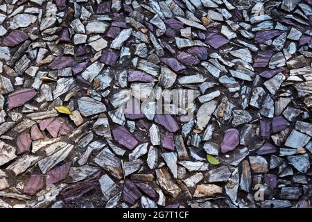 Typische Pflastersteine in der historischen Stadt Diamantina, Minas Gerais, Brasilien Stockfoto