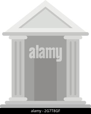 Symbol „Richtergebäude“. Flache Darstellung des Vektorsymbols für das Richtergebäude auf weißem Hintergrund Stock Vektor