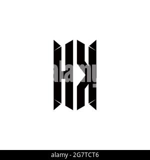 HK Logo Monogramm mit Schild Form Designs Vorlage Vektor-Symbol modern Stock Vektor