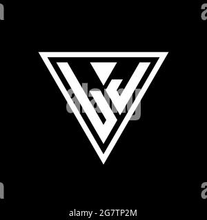 LJ Logo Monogramm mit tirangle Form isoliert auf schwarzem Hintergrund geometrische Vektor-Symbol Stock Vektor