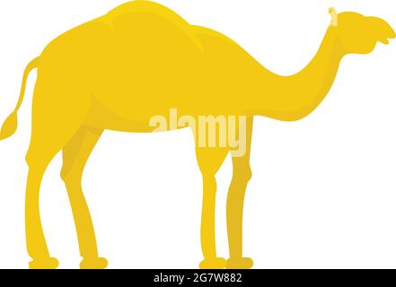 Ägyptische Kamelikone. Flache Abbildung von Ägypten Kamel Vektor-Symbol isoliert auf weißem Hintergrund Stock Vektor