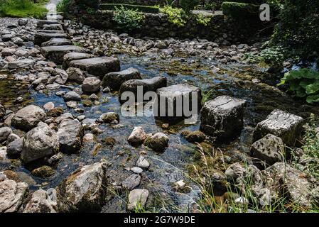 Trittsteine in Stainforth in North Yorkshire Stockfoto