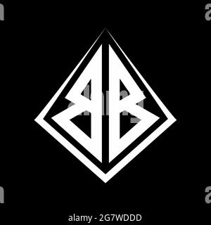 BB Logo Buchstaben Monogramm mit prisma Form Design Vorlage Vektor-Symbol modern Stock Vektor