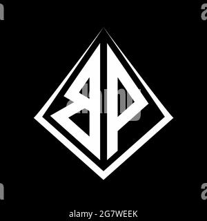 BP Logo Buchstaben Monogramm mit prisma Form Design Vorlage Vektor-Symbol modern Stock Vektor