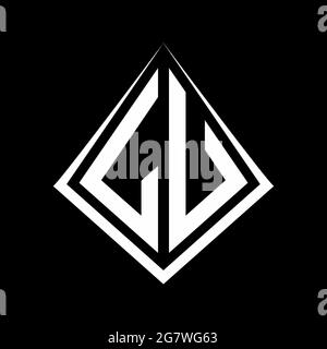 LU Logo Buchstaben Monogramm mit prisma Form Design Vorlage Vektor-Symbol modern Stock Vektor
