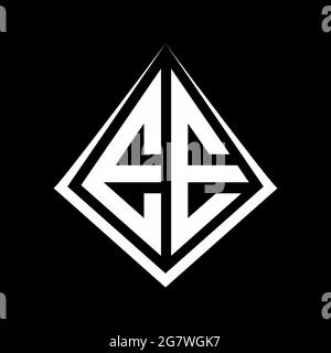 EE Logo Buchstaben Monogramm mit prisma Form Design Vorlage Vektor-Symbol modern Stock Vektor