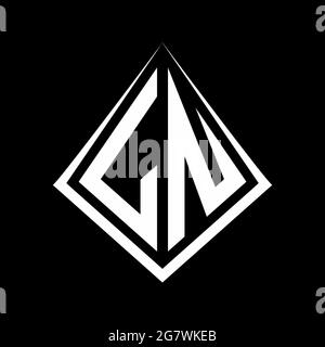 LN Logo Buchstaben Monogramm mit prisma Form Design Vorlage Vektor-Symbol modern Stock Vektor