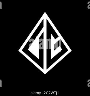 DG Logo Buchstaben Monogramm mit prisma Form Design Vorlage Vektor-Symbol modern Stock Vektor