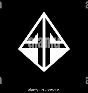 Ff Logo Buchstaben Monogramm mit prisma Form Design Vorlage Vektor-Symbol modern Stock Vektor