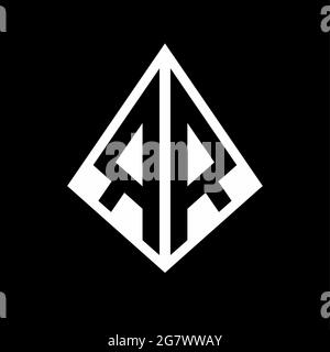 RR Logo Buchstaben Monogramm mit prisma Form Design Vorlage Vektor-Symbol modern Stock Vektor