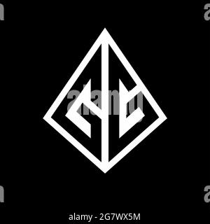 GG Logo Buchstaben Monogramm mit prisma Form Design Vorlage Vektor-Symbol modern Stock Vektor