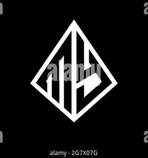 MEIN Logo Buchstaben Monogramm mit prisma Form Design Vorlage Vektor-Symbol modern Stock Vektor