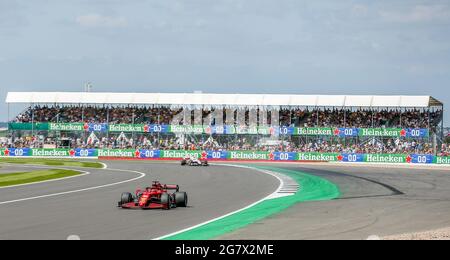 Silverstone, Großbritannien. Juli 2021. Silverstone Circuit, 16. Juli 2021 Charles Leclerc (MON), Scuderia Ferrari SF21 während des FORMEL 1 PIRELLI BRITISH GRAND PRIX in Silverstone, Großbritannien Credit: Phil Duncan Every Second Media/Alamy Live News Stockfoto