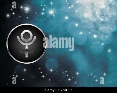 Konzeptioneller Hintergrund mit zodiakalen Zeichen Stockfoto