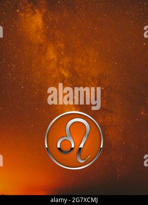 Konzeptioneller Hintergrund mit zodiakalen Zeichen Stockfoto