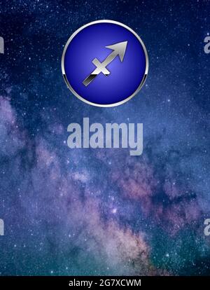 Konzeptioneller Hintergrund mit zodiakalen Zeichen Stockfoto