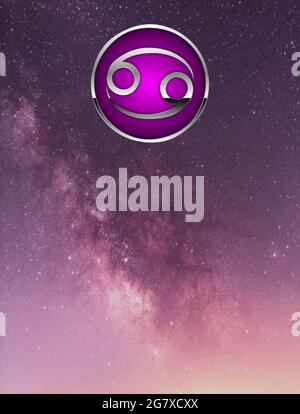 Konzeptioneller Hintergrund mit zodiakalen Zeichen Stockfoto