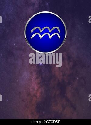 Konzeptioneller Hintergrund mit zodiakalen Zeichen Stockfoto