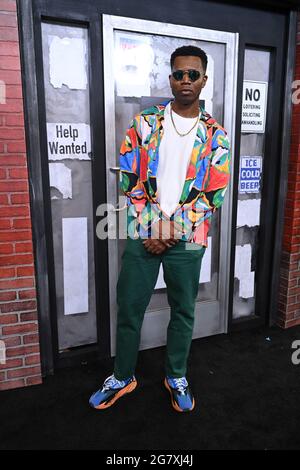 John Clay III nimmt am 15. Juli 2021 an der globalen Premiere von „Power Book III: Raising Kanan“ im Hammerstein Ballroom in New York Teil. Stockfoto