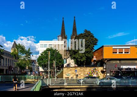 KÖLN, DEUTSCHLAND - 25. Mai 2018: Die bskilline der Stadt Köln in Deutschland Stockfoto