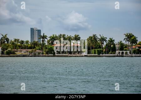 Miami Beach, Florida. 29. Juni 2021.Panoramablick auf die wunderschöne Insel in Miami Beach (4) Stockfoto