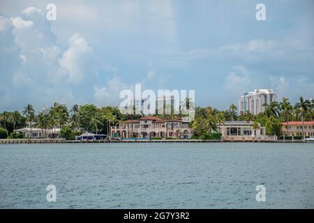Miami Beach, Florida. 29. Juni 2021.Panoramablick auf die wunderschöne Insel in Miami Beach (4) Stockfoto