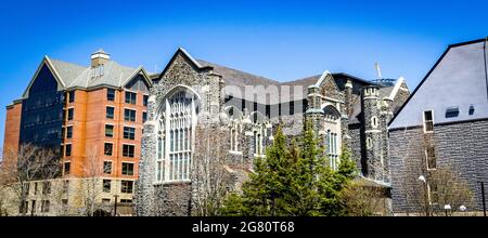 Cathedral Church of All Saints, ein neugotisches Gebäude auf dem Campus der Dalhousie University Stockfoto