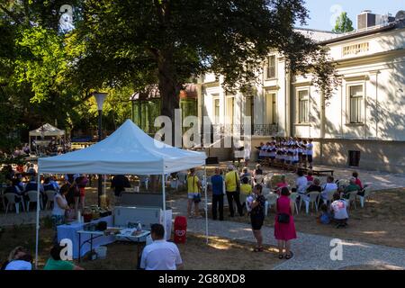 Soproni Korusunnep (Chorfest) im Park der Lenck-Villa, Sopron, Ungarn Stockfoto