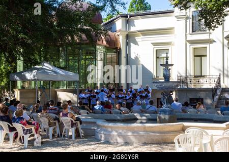 Soproni Korusunnep (Chorfest) im Park der Lenck-Villa, Sopron, Ungarn Stockfoto