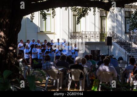 Soproni Korusunnep (Chorfest) im Park der Lenck-Villa, Sopron, Ungarn Stockfoto