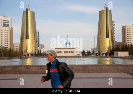 Nur Sultan/Kasachstan- 04/28/2017:Astana Stadtzentrum, Hauptstadt von Kasachstan Stockfoto