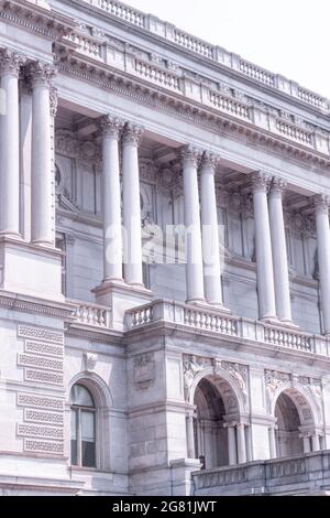 Die Architektur der Library of Congress in Washington, District of Columbia Stockfoto